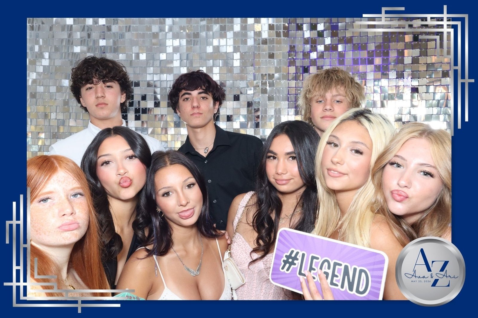 Custom photo booth overlay landscape example