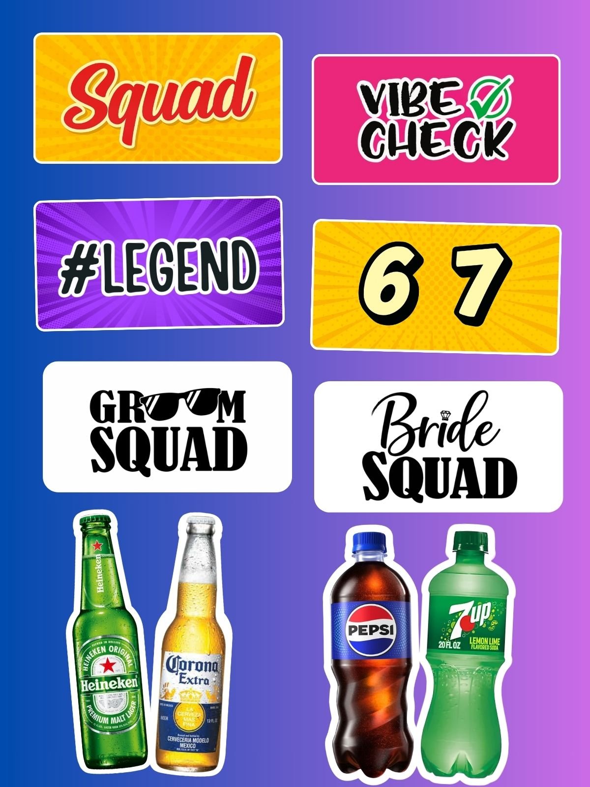 Custom photo booth prop signs